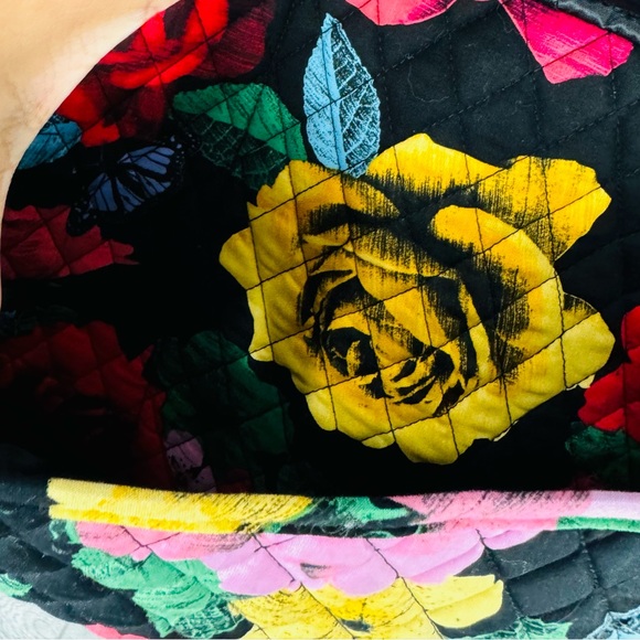 Vera Bradley Large Deluxe Duffle Bag Havana Rose Quilted Floral Retired Travel - Picture 9 of 15